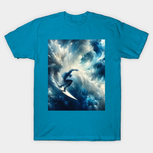 Surfing Ocean Wave surfboarding T-Shirt by DarkWave